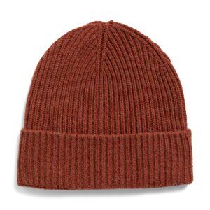 NEW TESMA Made In Italy Recycled Cashmere And Wool Blend Ribbed Beanie 1025 2m1